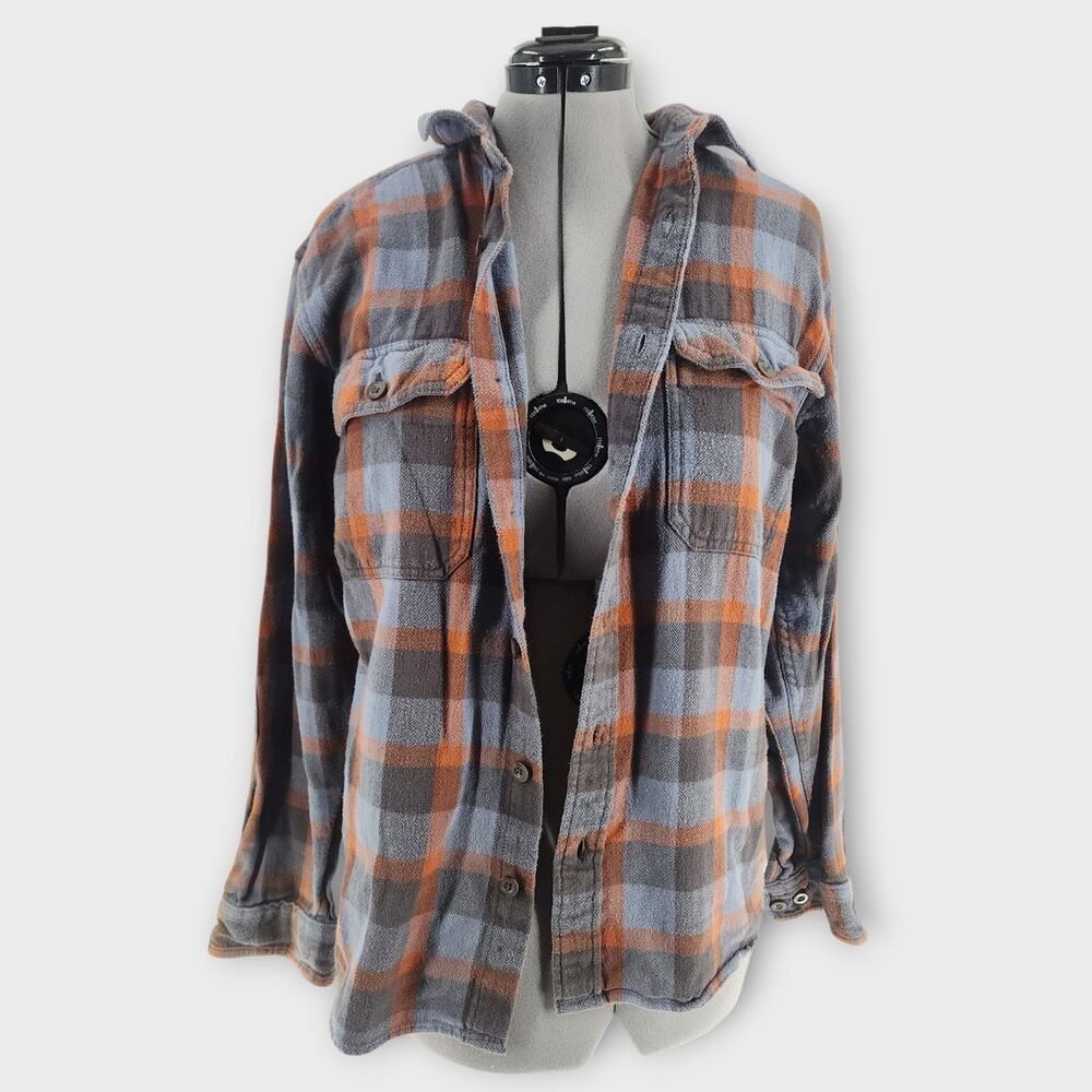 Woolrich Flannel Button Down Men's M Plaid Heavyweight Cabin Outdoors - Picture 2 of 7